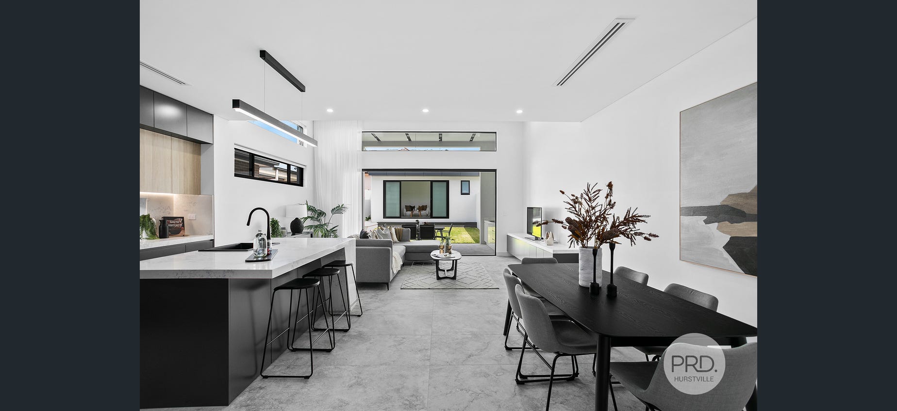 Kitchen and living area